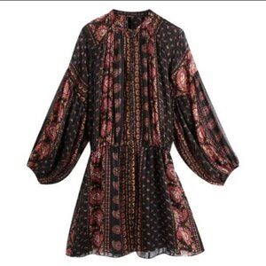 Zara boho pattern dress